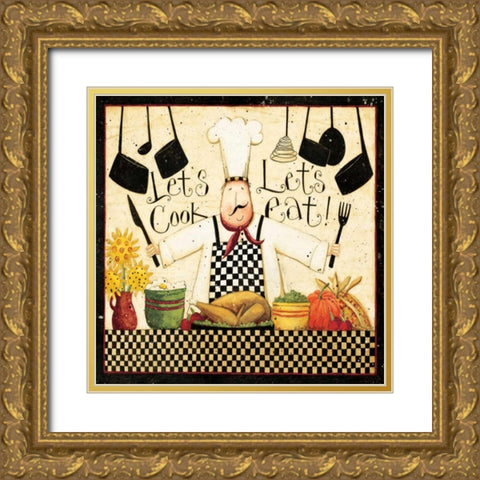 Lets Cook Gold Ornate Wood Framed Art Print with Double Matting by DiPaolo, Dan