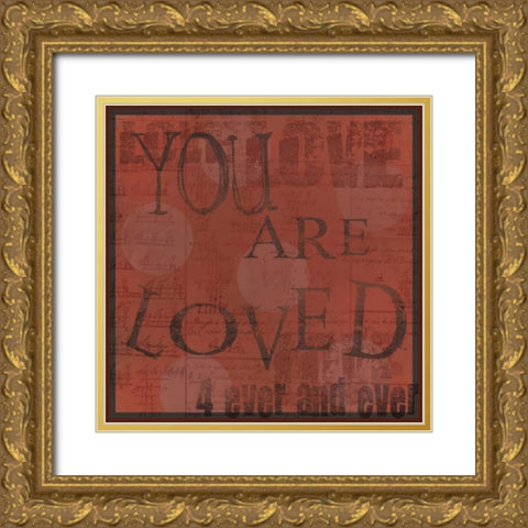 Loved 2 Gold Ornate Wood Framed Art Print with Double Matting by DiPaolo, Dan