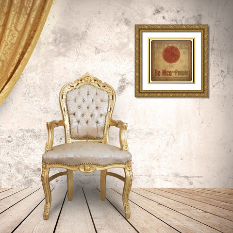 Peace Gold Ornate Wood Framed Art Print with Double Matting by DiPaolo, Dan