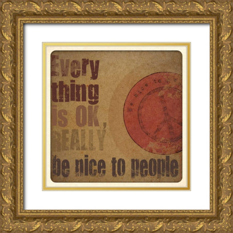 Its OK Gold Ornate Wood Framed Art Print with Double Matting by DiPaolo, Dan