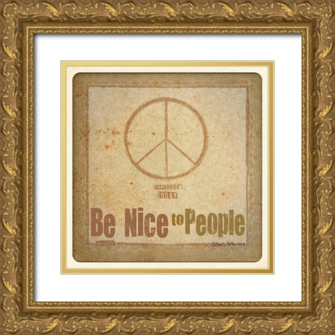 Peace Gold Ornate Wood Framed Art Print with Double Matting by DiPaolo, Dan