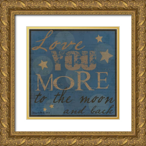 Love You More Final Gold Ornate Wood Framed Art Print with Double Matting by DiPaolo, Dan