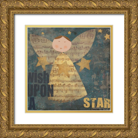 Star Angel 6 Gold Ornate Wood Framed Art Print with Double Matting by DiPaolo, Dan