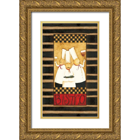 Our Bistro Gold Ornate Wood Framed Art Print with Double Matting by DiPaolo, Dan