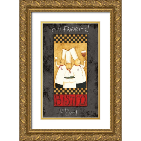 New Bistro Gold Ornate Wood Framed Art Print with Double Matting by DiPaolo, Dan