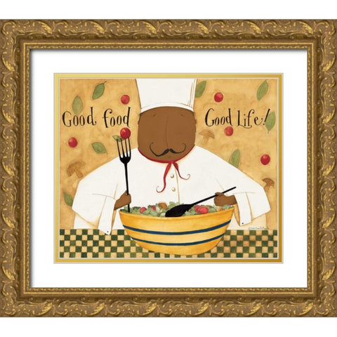Good Food Gold Ornate Wood Framed Art Print with Double Matting by DiPaolo, Dan