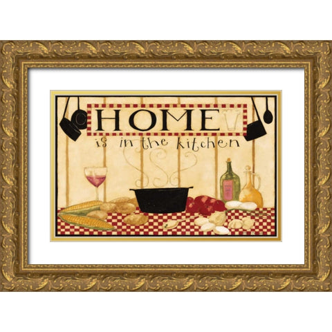 Home Is In The Kitchen 2 Gold Ornate Wood Framed Art Print with Double Matting by DiPaolo, Dan