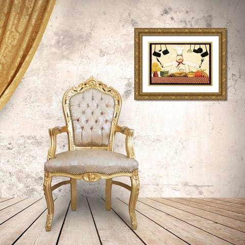 Bon Appetit Gold Ornate Wood Framed Art Print with Double Matting by DiPaolo, Dan