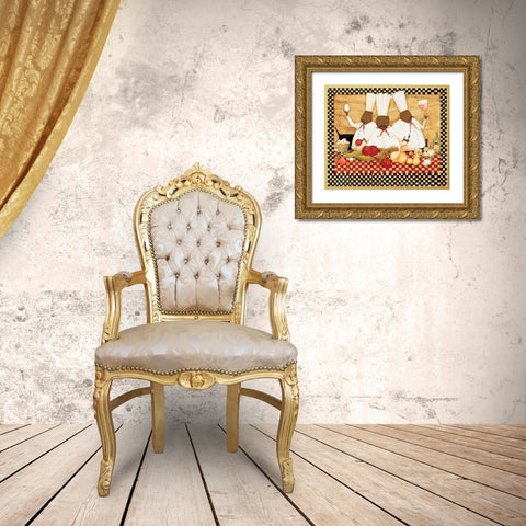 Loves To Cook Gold Ornate Wood Framed Art Print with Double Matting by DiPaolo, Dan