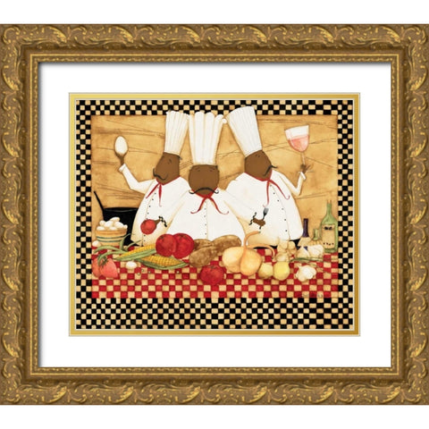 Loves To Cook Gold Ornate Wood Framed Art Print with Double Matting by DiPaolo, Dan