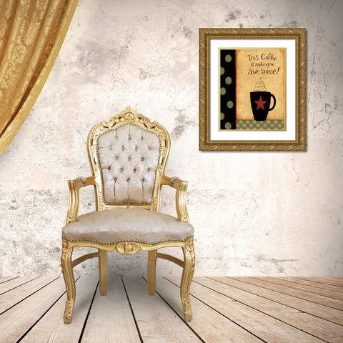 Awesome Star Gold Ornate Wood Framed Art Print with Double Matting by DiPaolo, Dan