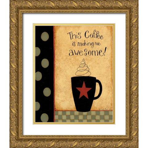 Awesome Star Gold Ornate Wood Framed Art Print with Double Matting by DiPaolo, Dan