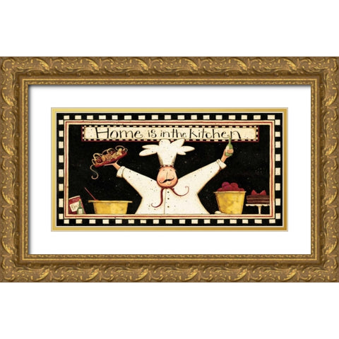 Happy Chef Gold Ornate Wood Framed Art Print with Double Matting by DiPaolo, Dan
