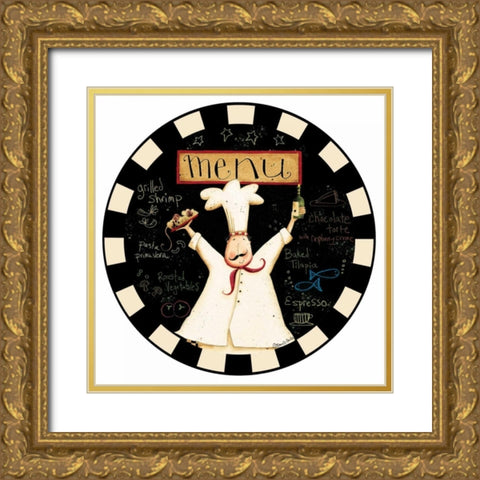 Menu Sussan Gold Ornate Wood Framed Art Print with Double Matting by DiPaolo, Dan