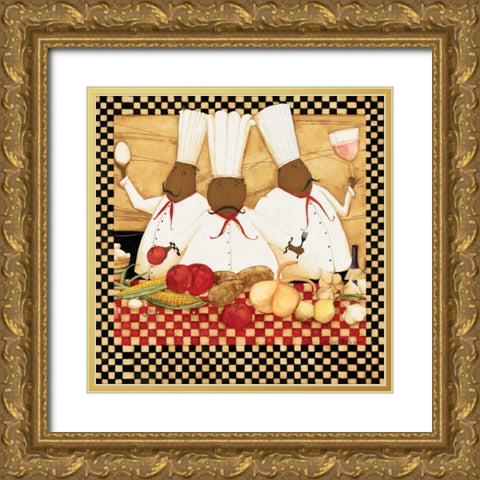 Loves To Cook Gold Ornate Wood Framed Art Print with Double Matting by DiPaolo, Dan