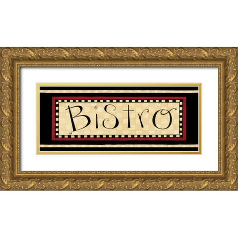 City Bistro Gold Ornate Wood Framed Art Print with Double Matting by DiPaolo, Dan