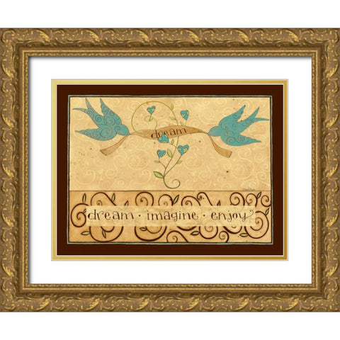 Enjoy Gold Ornate Wood Framed Art Print with Double Matting by DiPaolo, Dan
