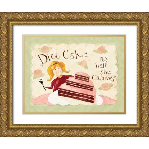 Diet Cake Gold Ornate Wood Framed Art Print with Double Matting by DiPaolo, Dan
