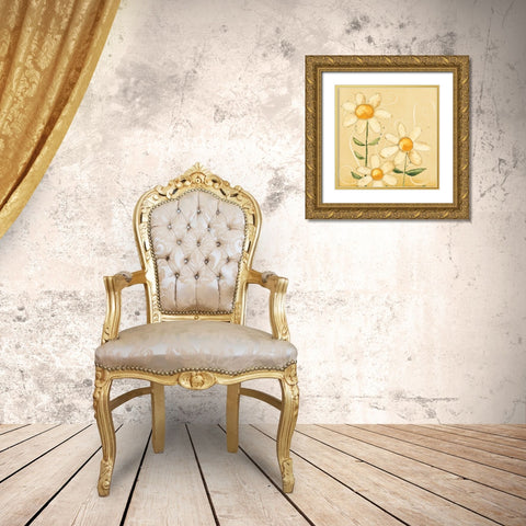 Spring Floral Gold Ornate Wood Framed Art Print with Double Matting by DiPaolo, Dan