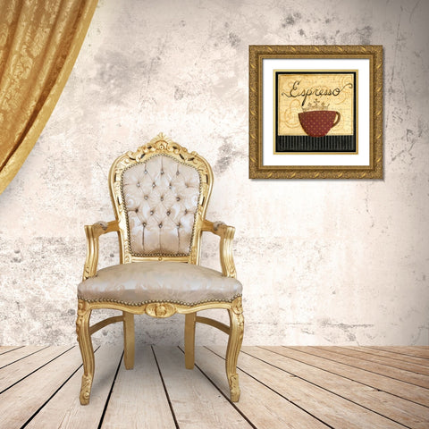 Steaming Hot Gold Ornate Wood Framed Art Print with Double Matting by DiPaolo, Dan