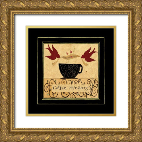 Coffee Dream Gold Ornate Wood Framed Art Print with Double Matting by DiPaolo, Dan