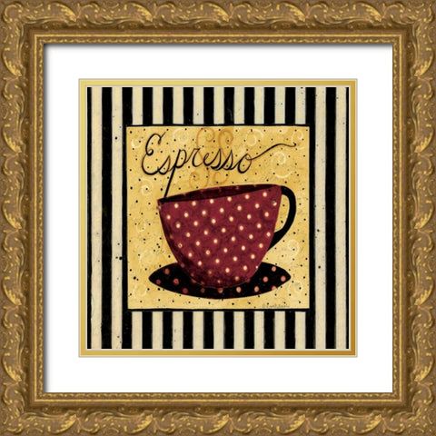 Have A Cup Gold Ornate Wood Framed Art Print with Double Matting by DiPaolo, Dan