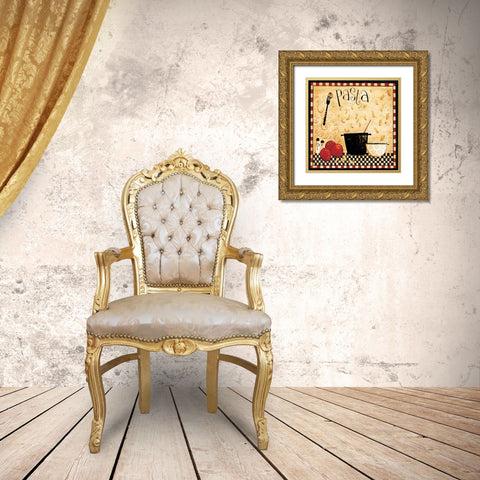 Cooking Lots Of Pasta Gold Ornate Wood Framed Art Print with Double Matting by DiPaolo, Dan