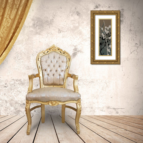 Grasses 4 Blue Gold Ornate Wood Framed Art Print with Double Matting by Stimson, Diane