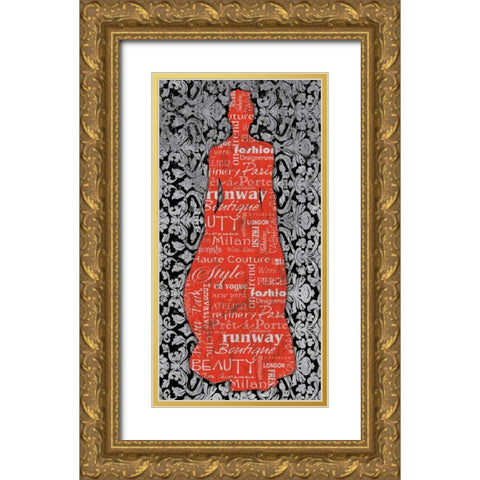 Runway 2 Gold Ornate Wood Framed Art Print with Double Matting by Stimson, Diane