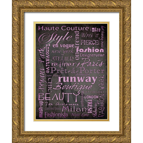 Haute Couture Gold Ornate Wood Framed Art Print with Double Matting by Stimson, Diane