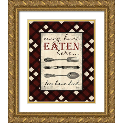 Eaten Here Gold Ornate Wood Framed Art Print with Double Matting by Stimson, Diane