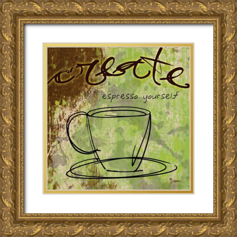 Create Gold Ornate Wood Framed Art Print with Double Matting by Stimson, Diane