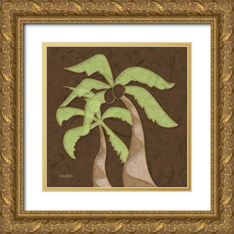 Palm Gold Ornate Wood Framed Art Print with Double Matting by Stimson, Diane