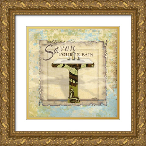 Sink Papillon Gold Ornate Wood Framed Art Print with Double Matting by Stimson, Diane