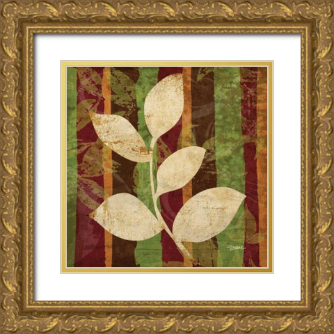 Spice Leaf 1 Gold Ornate Wood Framed Art Print with Double Matting by Stimson, Diane