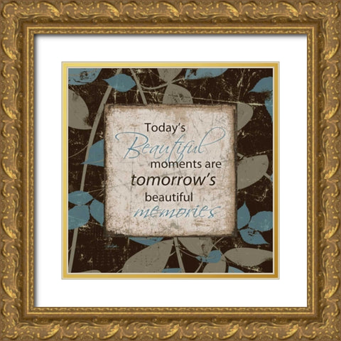 Leafy Beautiful Gold Ornate Wood Framed Art Print with Double Matting by Stimson, Diane