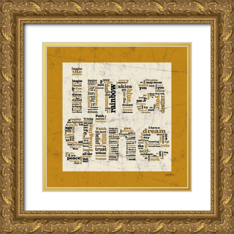 Imagine Brown Gold Ornate Wood Framed Art Print with Double Matting by Stimson, Diane