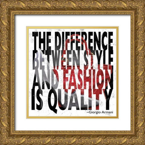 Fashion Armani Gold Ornate Wood Framed Art Print with Double Matting by Stimson, Diane