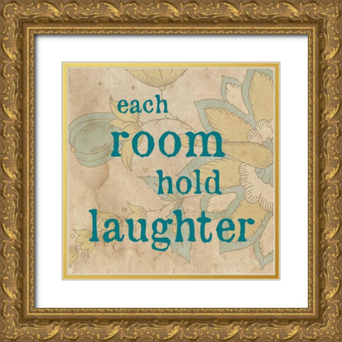 Home Happiness 2 Gold Ornate Wood Framed Art Print with Double Matting by Stimson, Diane