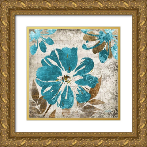 Flora Symphony 2 Gold Ornate Wood Framed Art Print with Double Matting by Stimson, Diane