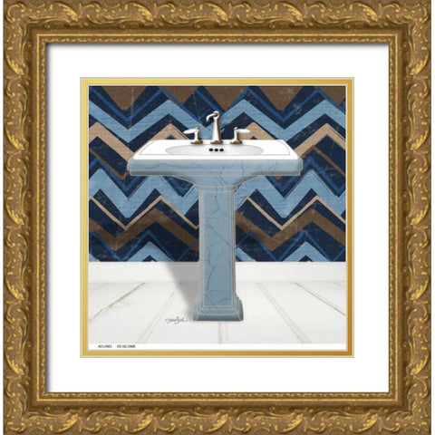 Chevron Sink 1 Gold Ornate Wood Framed Art Print with Double Matting by Stimson, Diane