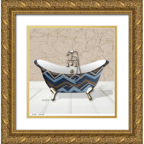 Chevron Tub 2 Gold Ornate Wood Framed Art Print with Double Matting by Stimson, Diane