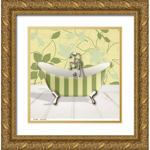 Fleur Tub 2 Gold Ornate Wood Framed Art Print with Double Matting by Stimson, Diane