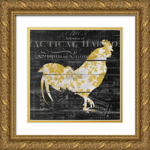 Le Coq 1 Gold Ornate Wood Framed Art Print with Double Matting by Stimson, Diane