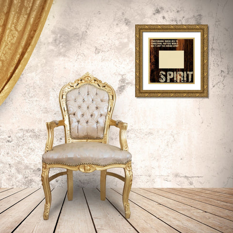 Spirit Grunge Gold Ornate Wood Framed Art Print with Double Matting by Stimson, Diane