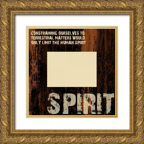 Spirit Grunge Gold Ornate Wood Framed Art Print with Double Matting by Stimson, Diane