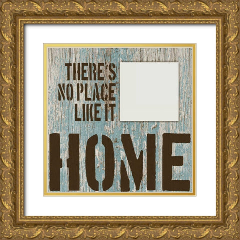 Home Grunge Gold Ornate Wood Framed Art Print with Double Matting by Stimson, Diane