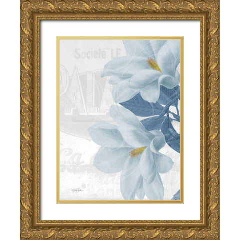 Magnolia Blues 2 Gold Ornate Wood Framed Art Print with Double Matting by Stimson, Diane