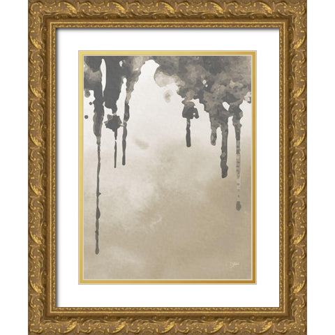 Neutral Abstract 2 Gold Ornate Wood Framed Art Print with Double Matting by Stimson, Diane