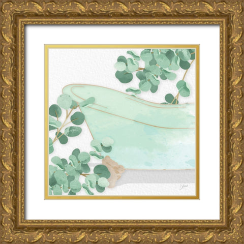 Mint Bath 2 Gold Ornate Wood Framed Art Print with Double Matting by Stimson, Diane